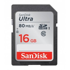SanDisk 16GB Ultra (80MB/S) UHS-I SDHC - SDSDUNC-016G