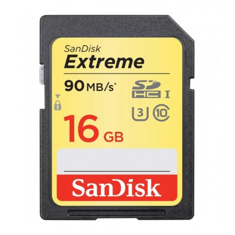 SanDisk 16GB Extreme UHS-I U3 SDHC - SDSDXNE-016G